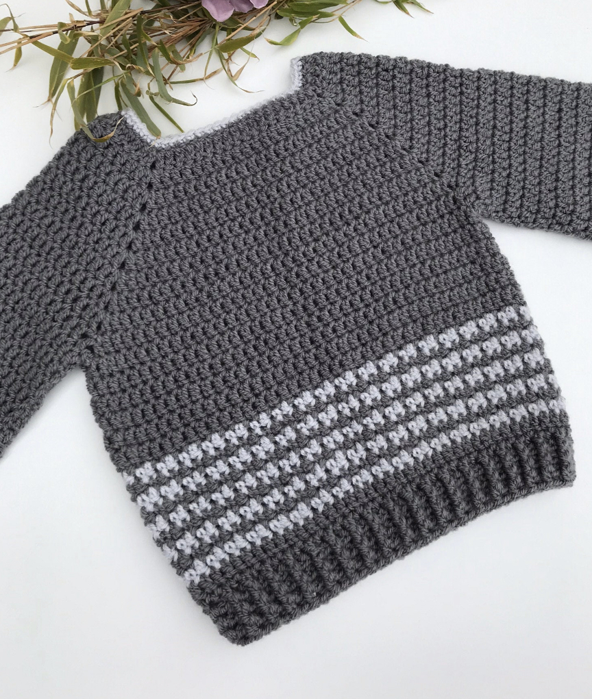 Pullover for Boys Olive Green Handmade - Image 3