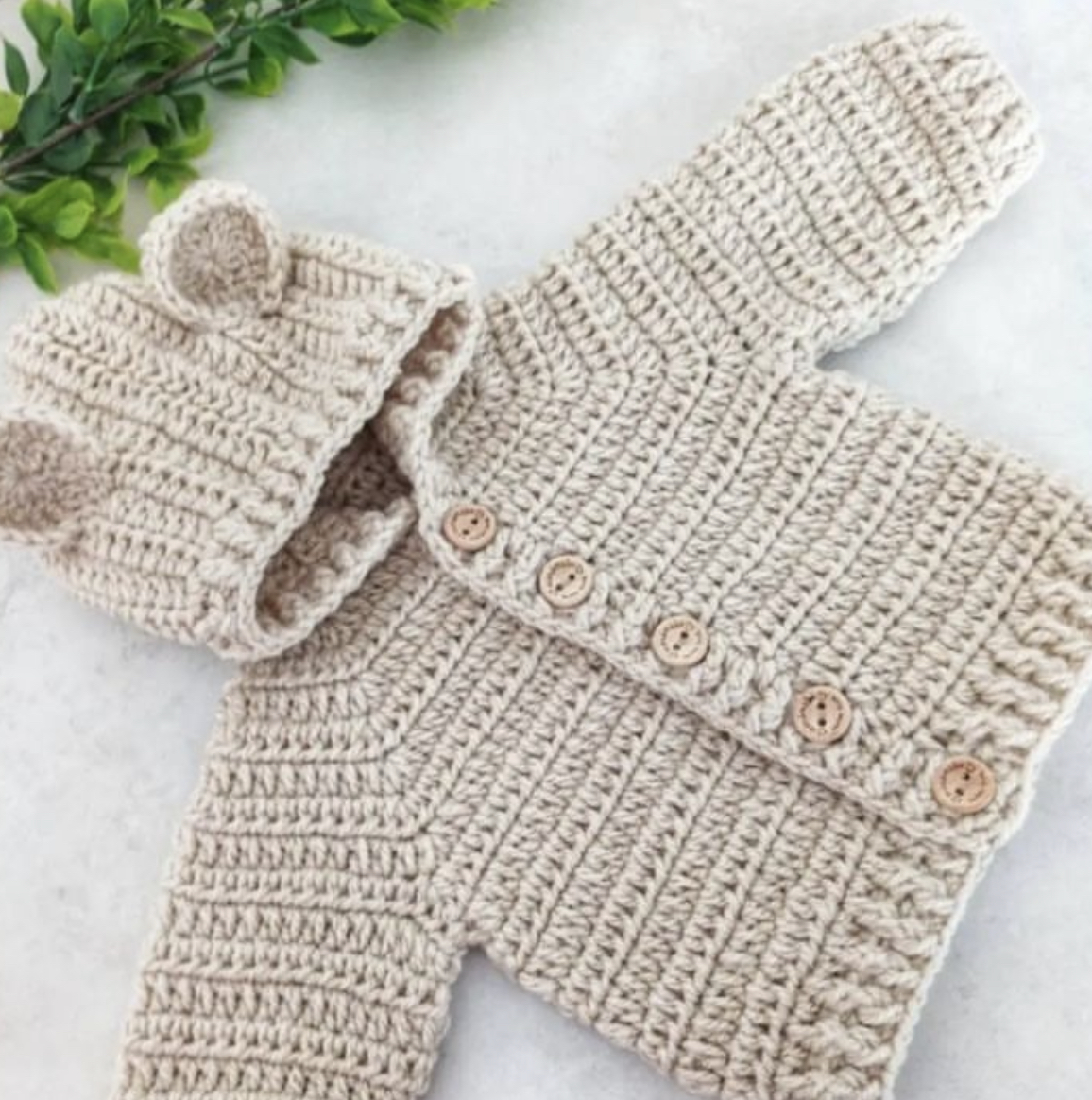 Handmade Crocheted hoodie for Girls and Boys - Image 2