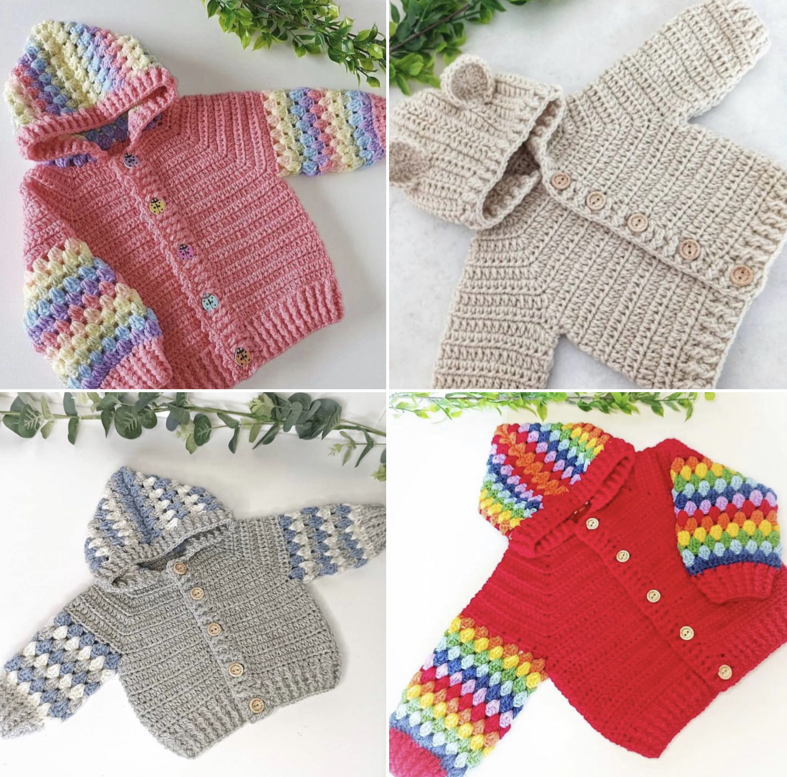 Handmade Crocheted hoodie for Girls and Boys