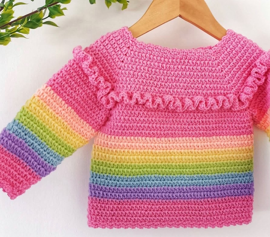 Rainbow Sweater with Head Band - Image 3