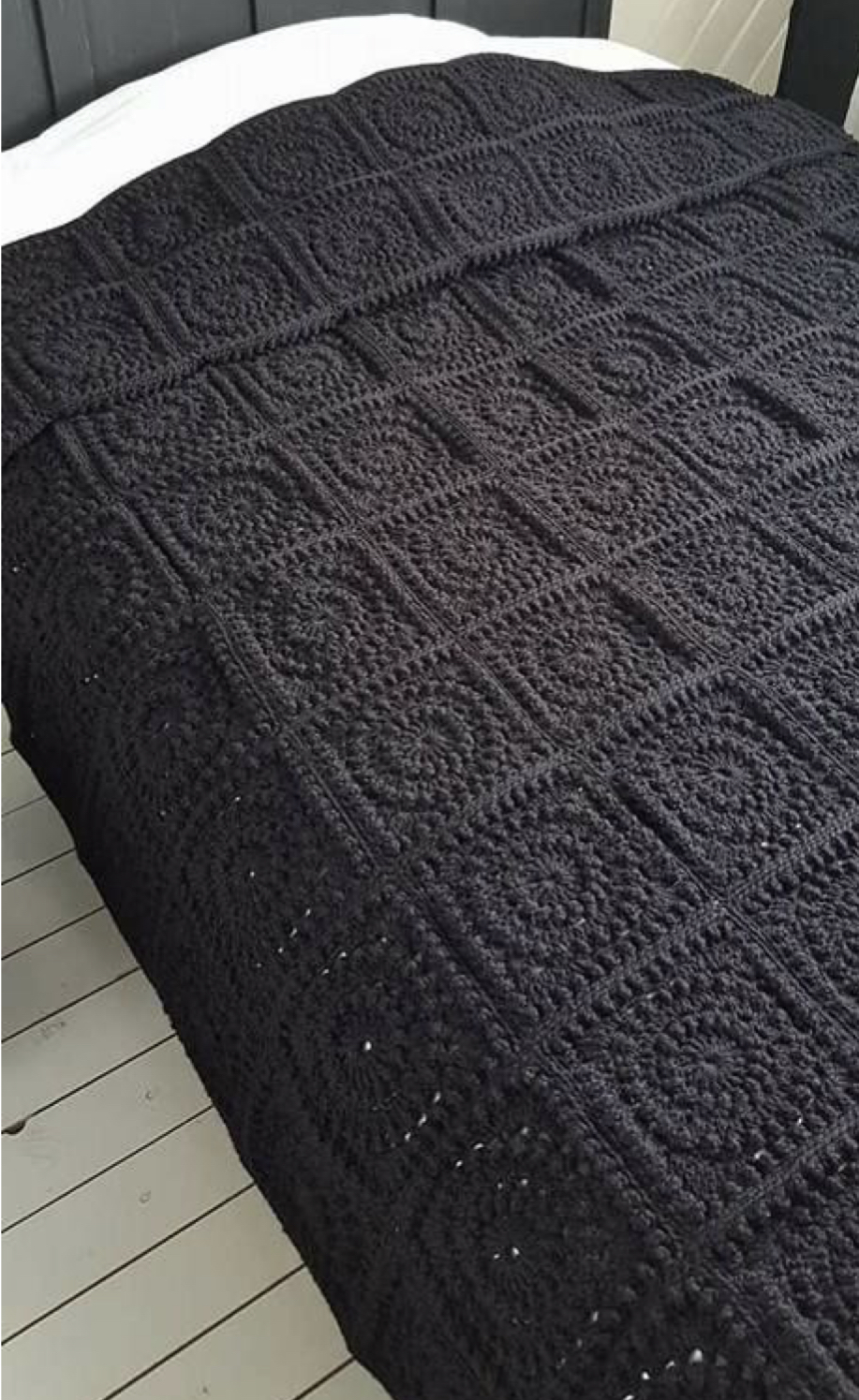 Bed Throw/ Sofa Throw Charcoal Shades - Image 2
