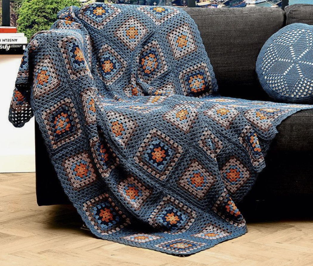 Bed Throw/ Sofa Throw Charcoal Shades - Image 3