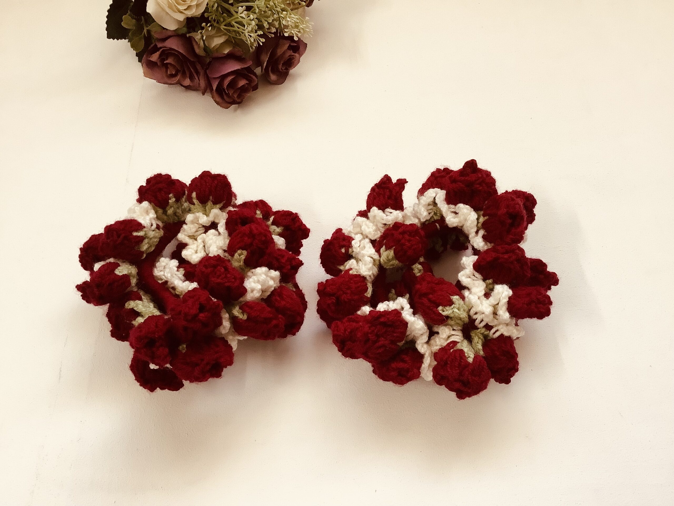 Luxurious Handcrafted Crochet Gajra Pair - Image 6