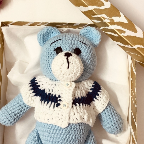 Teddy Bear in Ice blue color