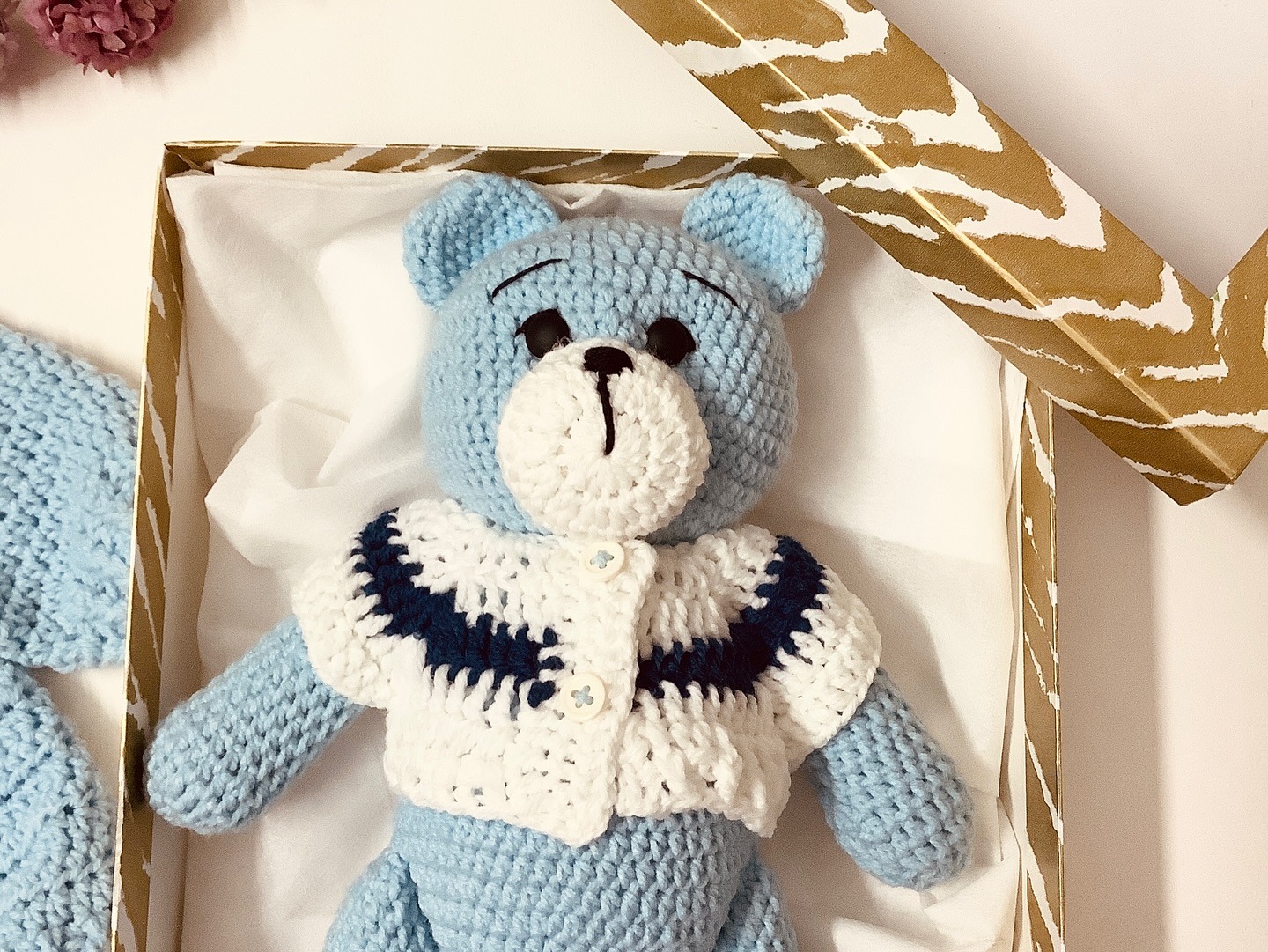 Teddy Bear in Ice blue color